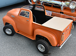 Amusement park car owned by Ron & Tina Gaudette. PU behind it is 1954 Ford F100